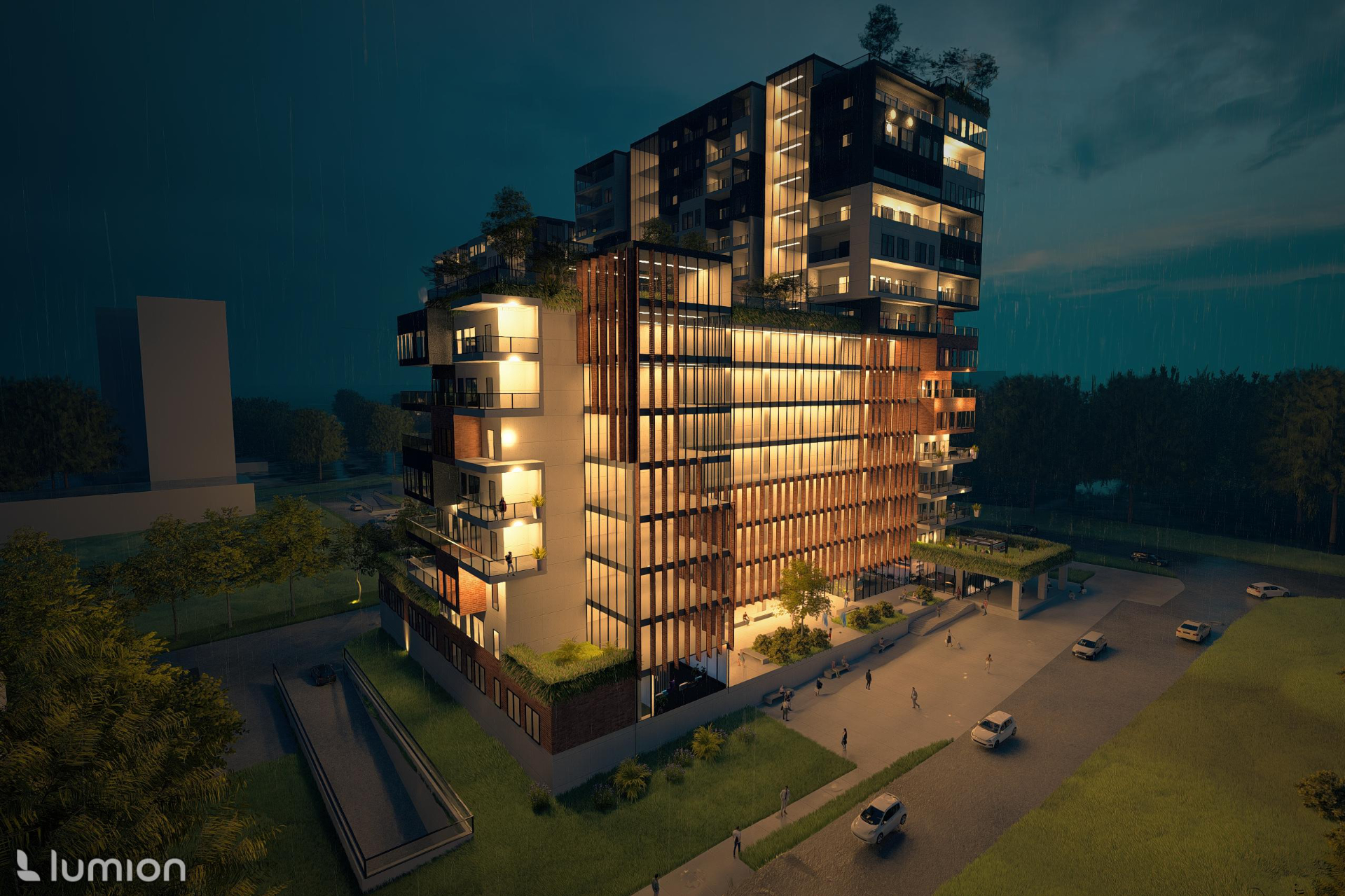 Widok nocny od strony NETTO - 3